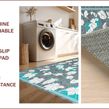 Ultra Soft Area Rug, Non Slip, Stain Resistant, Washable Area Rugs for Living Room, Bedroom, Contemporary Floral Modern(Gray)