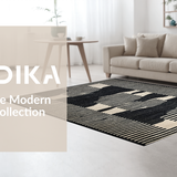 Ultra Soft Area Rug, Non Slip, Stain Resistant, Washable Area Rugs for Living Room, Bedroom, Chic Contemporary Animal Aesthetic(Black)