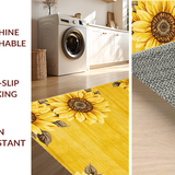 Ultra Soft Area Rug, Non Slip, Stain Resistant, Washable Area Rugs for Living Room, Bedroom, Vibrant Nature-Inspired Design Theme(Yellow)