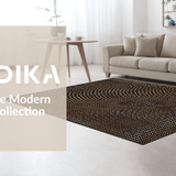 Ultra Soft Area Rug, Non Slip, Stain Resistant, Washable Area Rugs for Living Room, Bedroom, Bold Modern Rustic Decor(Brown)