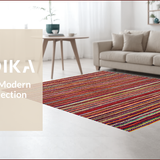 Ultra Soft Area Rug, Non Slip, Stain Resistant, Washable Area Rugs for Living Room, Bedroom, Primitive Red Braided Rug for Cozy Small Spaces(Red)