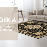 Elegant Floral Octagonal Motif(Black)