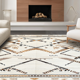 Ultra Soft Area Rug, Non Slip, Stain Resistant, Washable Area Rugs for Living Room, Bedroom, Elegant Neutral Tones Pattern(Beige)