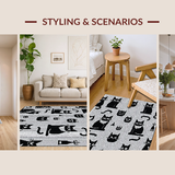 Charming Quirky Feline Art(Black)