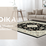 Striking Black and Ivory Trellis(Black)