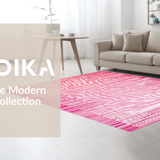 Ultra Soft Area Rug, Non Slip, Stain Resistant, Washable Area Rugs for Living Room, Bedroom, Stylish Contemporary Animal Print(Pink)
