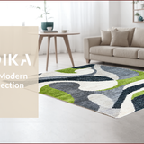 Ultra Soft Area Rug, Non Slip, Stain Resistant, Washable Area Rugs for Living Room, Bedroom, Non-Slip Low Pile Rug for Minimalist Decor(Gray)