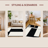 Ultra Soft Area Rug, Non Slip, Stain Resistant, Washable Area Rugs for Living Room, Bedroom, Modern Geometric Bedroom High Traffic Area Carpet(Gray)