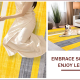 Ultra Soft Area Rug, Non Slip, Stain Resistant, Washable Area Rugs for Living Room, Bedroom, Modern Abstract Tiled Arrangement(Yellow)