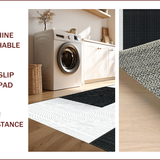Ultra Soft Area Rug, Non Slip, Stain Resistant, Washable Area Rugs for Living Room, Bedroom, Trendy Abstract Black and Grey Design(Black)