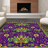 Ultra Soft Area Rug, Non Slip, Stain Resistant, Washable Area Rugs for Living Room, Bedroom, Seasonal Abstract Festive Aesthetic(Purple)