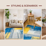 Artistic Swirl Motif in Blue(Blue)