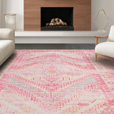 Ultra Soft Area Rug, Non Slip, Stain Resistant, Washable Area Rugs for Living Room, Bedroom, Soft Pastel Abstract Aesthetic(Pink)