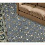 Ultra Soft Area Rug, Non Slip, Stain Resistant, Washable Area Rugs for Living Room, Bedroom, Sophisticated Marble Border Elegance(Gray)