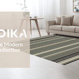 Ultra Soft Area Rug, Non Slip, Stain Resistant, Washable Area Rugs for Living Room, Bedroom, Rustic Two-Tone Textured Motif(Gray)