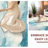 Chic Contemporary Plush Textured(Blue)