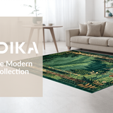 Ultra Soft Area Rug, Non Slip, Stain Resistant, Washable Area Rugs for Living Room, Bedroom, Artful Retro Animal Shapes(Green)