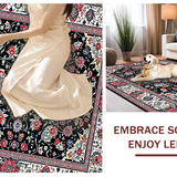 Chic Floral Motif in Monochrome(Black)