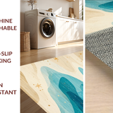 Ultra Soft Area Rug, Non Slip, Stain Resistant, Washable Area Rugs for Living Room, Bedroom, Seaside Escape Coastal Rug With Elegant Maritime Charm(Blue)