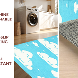 Ultra Soft Area Rug, Non Slip, Stain Resistant, Washable Area Rugs for Living Room, Bedroom, Vibrant Sky Blue Aesthetic(Blue)