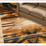 Ultra Soft Area Rug, Non Slip, Stain Resistant, Washable Area Rugs for Living Room, Bedroom, Chic Irregular Striped Aesthetic(Gold)