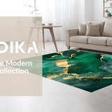 Artful Emerald Swirl Design Element(Green)