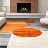 Ultra Soft Area Rug, Non Slip, Stain Resistant, Washable Area Rugs for Living Room, Bedroom, Rustic Minimalist Geometric Aesthetic(Orange)