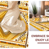Ultra Soft Area Rug, Non Slip, Stain Resistant, Washable Area Rugs for Living Room, Bedroom, Playful Tassel Embellished Decor(Gold)