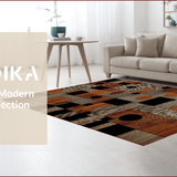 Ultra Soft Area Rug, Non Slip, Stain Resistant, Washable Area Rugs for Living Room, Bedroom, Vintage Western Style Elegance(Brown)