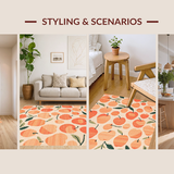 Ultra Soft Area Rug, Non Slip, Stain Resistant, Washable Area Rugs for Living Room, Bedroom, Radiant Cozy Decorative Touch(Orange)