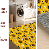 Ultra Soft Area Rug, Non Slip, Stain Resistant, Washable Area Rugs for Living Room, Bedroom, Radiant Yellow Organic Rustic Flair(Yellow)