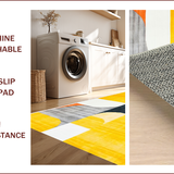 Ultra Soft Area Rug, Non Slip, Stain Resistant, Washable Area Rugs for Living Room, Bedroom, Vibrant Modern Abstract Composition(Yellow)
