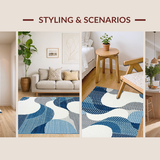 Elegant High Low Texture Blend(Blue)