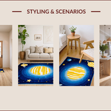 Vibrant Solar System Illustration(Blue)
