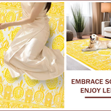 Ultra Soft Area Rug, Non Slip, Stain Resistant, Washable Area Rugs for Living Room, Bedroom, Rustic Cozy Modern Motif(Yellow)