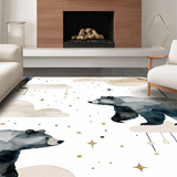 Ultra Soft Area Rug, Non Slip, Stain Resistant, Washable Area Rugs for Living Room, Bedroom, Artistic Fantasy Animal Landscape(Beige)