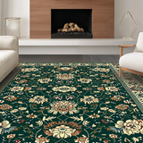 Ultra Soft Area Rug, Non Slip, Stain Resistant, Washable Area Rugs for Living Room, Bedroom, Vibrant Boho Inspired Design(Green)
