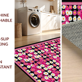 Ultra Soft Area Rug, Non Slip, Stain Resistant, Washable Area Rugs for Living Room, Bedroom, Whimsical Daisy Patterned Design(Pink)