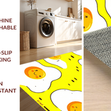 Ultra Soft Area Rug, Non Slip, Stain Resistant, Washable Area Rugs for Living Room, Bedroom, Sunny Yellow Fun Shape(Yellow)