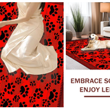 Ultra Soft Area Rug, Non Slip, Stain Resistant, Washable Area Rugs for Living Room, Bedroom, Contemporary Elegant Fluffy Pattern(Red)