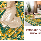 Ultra Soft Area Rug, Non Slip, Stain Resistant, Washable Area Rugs for Living Room, Bedroom, Stylish Cozy Tiled Composition(Gold)