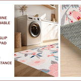 Ultra Soft Area Rug, Non Slip, Stain Resistant, Washable Area Rugs for Living Room, Bedroom, Blush Pink Boho Nursery Foldable Machine Washable Rug(White)