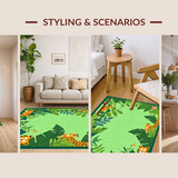 Charming Green Wildlife Motif(Green)