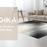 Ultra Soft Area Rug, Non Slip, Stain Resistant, Washable Area Rugs for Living Room, Bedroom, Chic Farmhouse Door Mat with Black and White Stripes for Entryway(Gray)