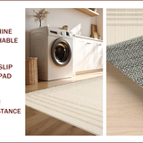 Ultra Soft Area Rug, Non Slip, Stain Resistant, Washable Area Rugs for Living Room, Bedroom, Luxurious Minimalist Textured Layers(Beige)