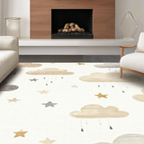 Ultra Soft Area Rug, Non Slip, Stain Resistant, Washable Area Rugs for Living Room, Bedroom, Serene Neutral Tone Creations(Beige)