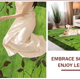 Elegant Nature Inspired Shaggy Mat(Green)