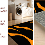 Ultra Soft Area Rug, Non Slip, Stain Resistant, Washable Area Rugs for Living Room, Bedroom, Dynamic Sports Theme Composition(Orange)