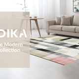 Ultra Soft Area Rug, Non Slip, Stain Resistant, Washable Area Rugs for Living Room, Bedroom, Monochrome Linear Wave Runner Rug with Bold Stripes and Minimalist Contrast(Gray)