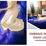 Ultra Soft Area Rug, Non Slip, Stain Resistant, Washable Area Rugs for Living Room, Bedroom, Enchanting Astral Patterned Delight(Blue)